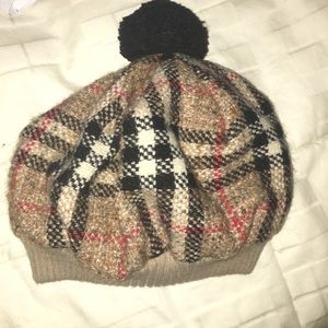 Burberry plaid wool hat